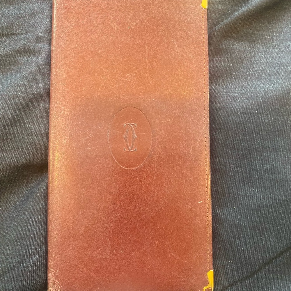 Cartier Reddish Brown Leather Wallet